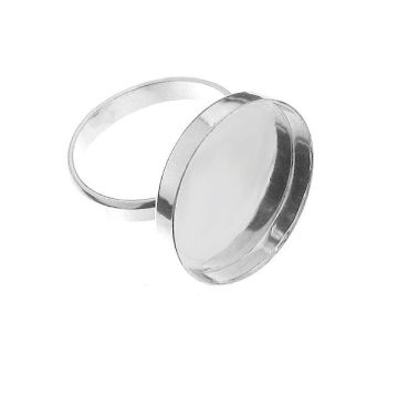 Round ring for resin*sterling silver 925