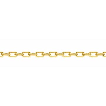 Catena Forzatina in argento 925*24K con taglio a diamante*Argento 925*24K - Placcato oro - 0,4 µm