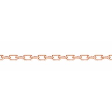 Catena forzatina in argento 925*18K con taglio a diamante*Argento 925*18K - Placcato oro rosa - 0,4 µm