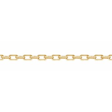 Catena forzatina in argento 925 con taglio a diamante*argento 925*18K - Placcato oro giallo chiaro - 0,4 µm