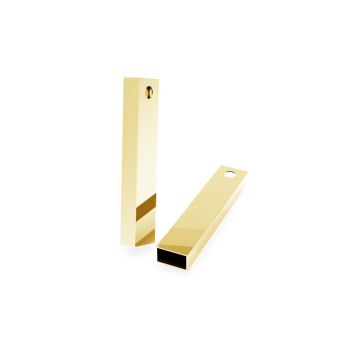 Rectangular tube pendant*sterling silver 925*18K - Light Yellow Gold Plated - 0,4 µm