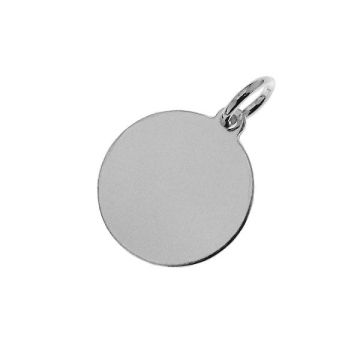 Pendant with a circle - a round plate with an engraving* silver AG 925