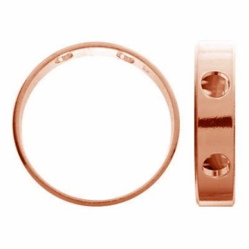 Trendy ring pendant, sterling silver 925, Pendant 013 5x16,2 mm*18K - Rose Gold Plated - 0,4 µm