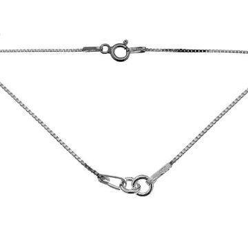 Base collana, argento sterling, CATENA 51 KV 019 4L 41 cm*RH - Rodiato bianco