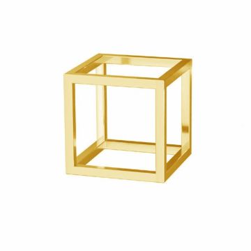 Cube pendant*sterling silver 925*24K - Gold Plated - 0,4 µm