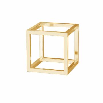 Cube pendant*sterling silver 925*18K - Light Yellow Gold Plated - 0,4 µm