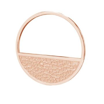 Round pendant, sterling silver 925, LKM-2745 - 0,50 18x18 mm*18K - Rose Gold Plated - 0,4 µm