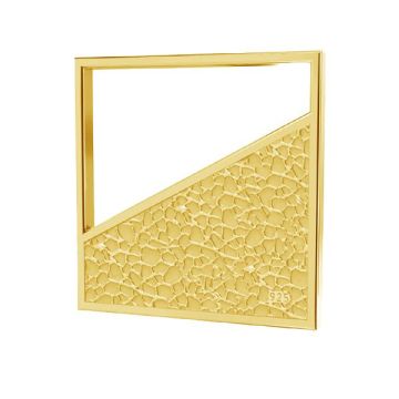 Square pendant, sterling silver 925, LKM-2748 - 0,50 17x17 mm*24K - Gold Plated - 0,4 µm