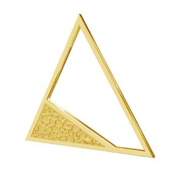 Triangle pendant, sterling silver 925, LKM-2746 - 0,50 17,4x20 mm*24K - Gold Plated - 0,4 µm