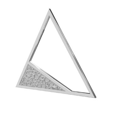 Triangle pendant, sterling silver 925, LKM-2746 - 0,50 17,4x20 mm*RH - White Rhodium Plated