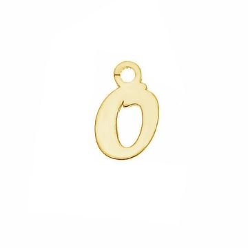 Letter O pendant*sterling silver 925*24K - Gold Plated - 0,4 µm