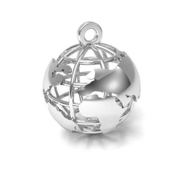 Globe pendant silver, sterling silver 925, CON 1 E-PENDANT 662 12x13,9 mm