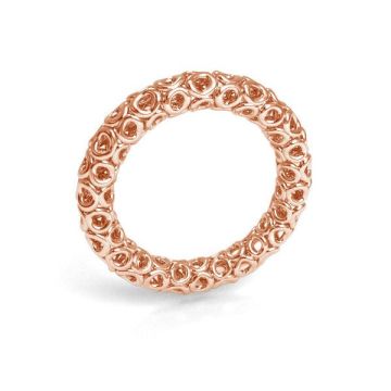 Circle pendant silver, sterling silver 925, CON 1 E-PENDANT 664 16,2 mm *18K - Rose Gold Plated - 0,4 µm