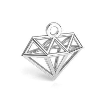 Origami diamond pendant silver, sterling silver 925, CON 1 E-PENDANT 653 11,9x12,6 mm