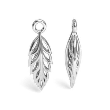 Leaf pendant silver, sterling silver 925, CON 1 E-PENDANT 646 5,5x17 mm