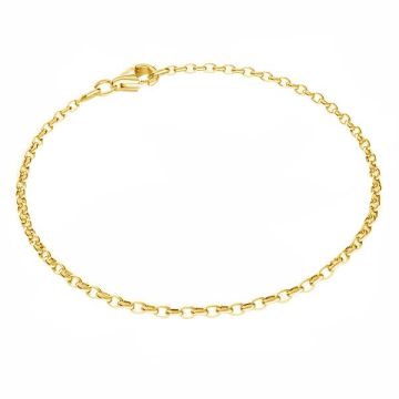 Bracciale rotondo rolo*argento sterlina 925*24K - Placcato Oro - 0,4 µm