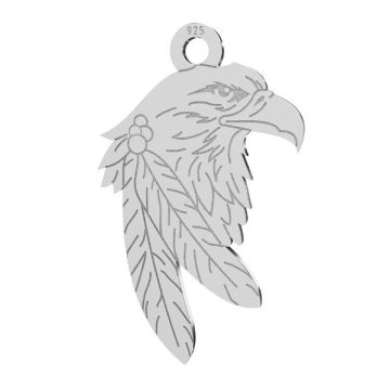 Eagle pendant, sterling silver 925, LKM-2209 - 0,50 13,1x21,9 mm