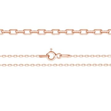 AD 35 75 cm, catena d'ancora argento sterling*18K - Placcato oro rosa - 0,4 µm