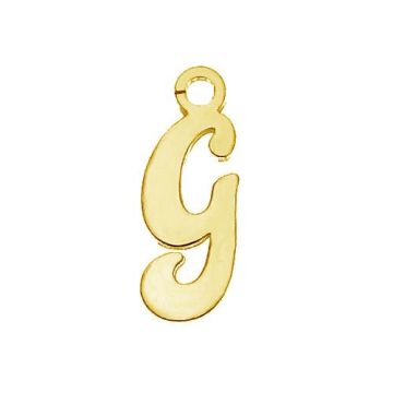 Letter G pendant*sterling silver 925*24K - Gold Plated - 0,4 µm