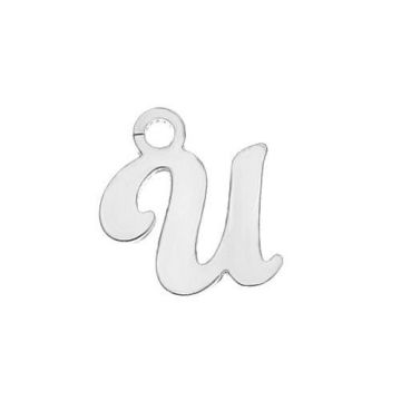 Letter U pendant*sterling silver 925