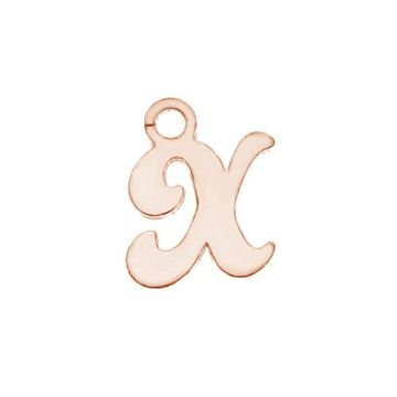 Letter X pendant*sterling silver 925*18K - Rose Gold Plated - 0,4 µm