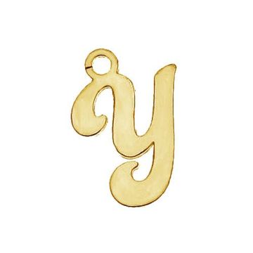 Letter Y pendant*sterling silver 925*24K - Gold Plated - 0,4 µm