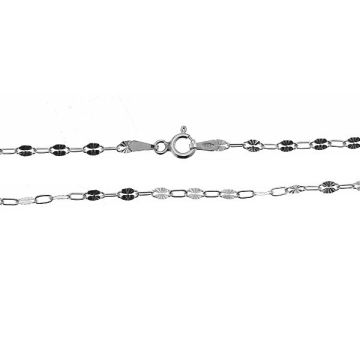 A 040 RDS ALT 40 cm, catena ancora solare per collana celebrit?, argento sterling*PT - Placcato platino