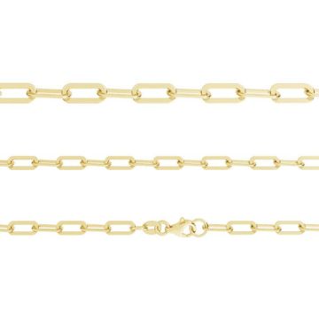 AFLK 1,00 40 cm, catena ancora per collana celebrit?, argento sterling*18K - Placcato oro giallo chiaro - 0,4 µm