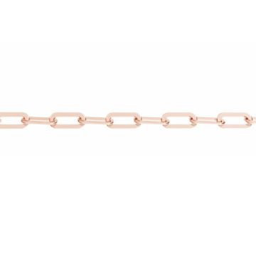 Catena graffetta sfusa, argento sterling 925*18K - placcato oro rosa - 0,4 µm