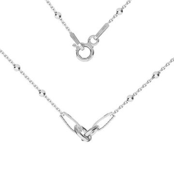 Base collana, argento 925, CATENA 52 A 030 PL 2,0 42 cm