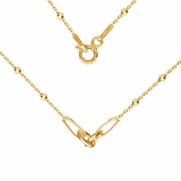 Base collana, argento sterling 925, CATENA 52 A 030 PL 2,0 42 cm*18K - Placcato oro giallo chiaro - 0,4 µm