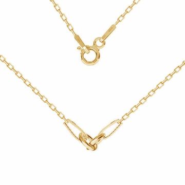 Base della collana, argento sterling 925, CATENA 53 AD 35 41 cm*18K - Placcato oro giallo chiaro - 0,4 µm