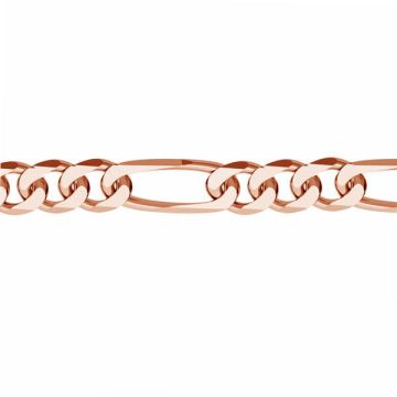 Catena sfusa Figaro*argento sterlina 925*18K - Placcato oro rosa - 0,4 µm