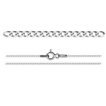 Catena barbazzale*argento sterling 925*PT - Placcato in platino