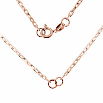 Base della collana, argento sterling 925, CATENA 54 AD 70 41 cm*18K - Placcato oro rosa - 0,4 µm