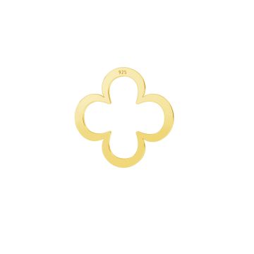 Clover pendant*sterling silver 925*18K - Light Yellow Gold Plated - 0,4 µm