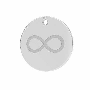 Circle pendant - infinity sign, sterling silver, LKM-2606 - 0,50 13x13 mm