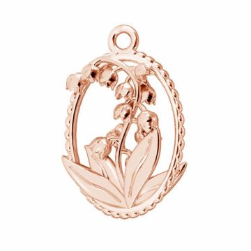 Lily of the valley pendant*sterling silver 925*18K - Rose Gold Plated - 0,4 µm