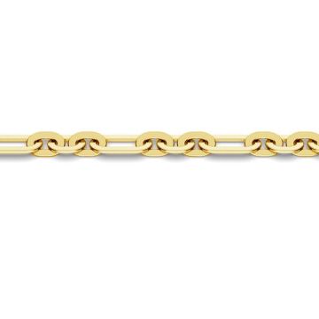 Catena sfusa ancora piatta*argento sterlina 925*24K - placcato oro - 0,4 µm