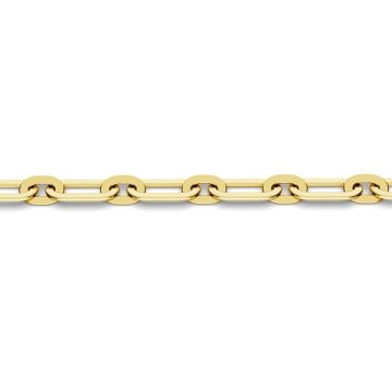 Catena sfusa ancora piatta*argento sterlina 925*24K - placcato oro - 0,4 µm