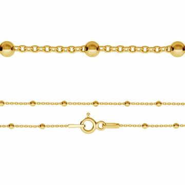 Catena d'ancoraggio*argento sterlina 925*24K - Placcato oro - 0,4 µm