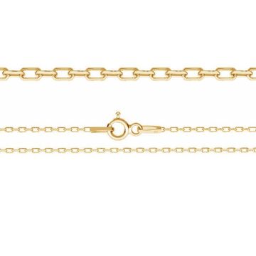 AD 30 45 cm, catena d'ancora argento sterling*18K - Placcato oro giallo chiaro - 0,4 µm