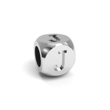 Pendentif - cube avec lettre J*argent 925