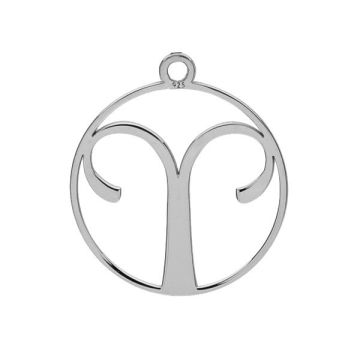 Aries zodiac pendant*sterling silver 925*PT - Platinum Plated