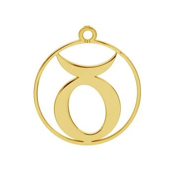 Taurus zodiac pendant*sterling silver 925*24K - Gold Plated - 0,4 µm