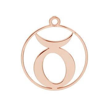 Taurus zodiac pendant*sterling silver 925*18K - Rose Gold Plated - 0,4 µm