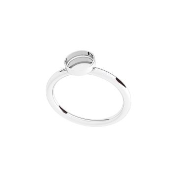 Anello tondo base in resina*argento 925