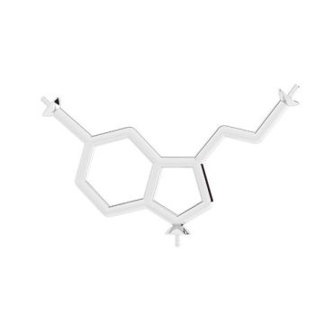 Prívesok - chemický vzorec - serotonínový základ pre perly 4mm*striebro AG 925