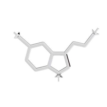 Prívesok - chemický vzorec - serotonínový základ pre perly 4mm*strieborný AG 925*platinovaný (PT)