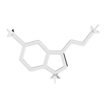 Prívesok - chemický vzorec - serotonínový základ pre perly 6mm*striebro AG 925